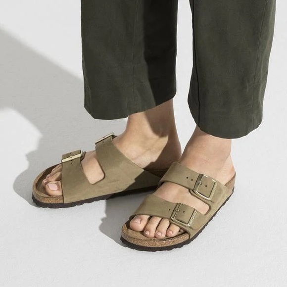Birkenstock | Shoes | Birkenstock Arizona Soft Footbed Faded Khaki |  Poshmark